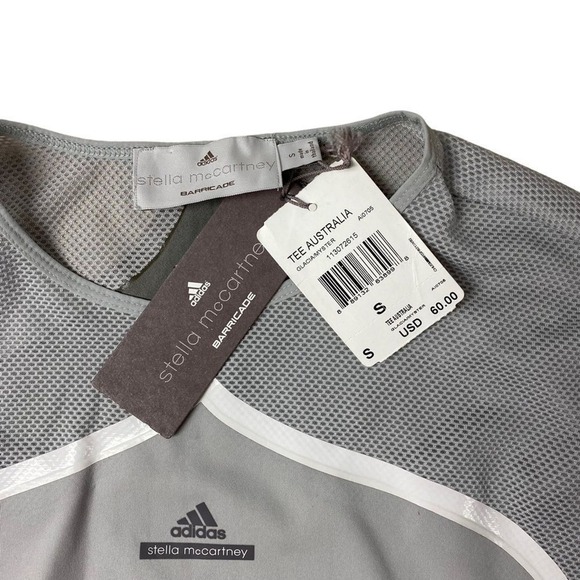 Adidas Stella McCartney Barricade Small Mesh Tank Top Grey Tee Australia - Picture 4 of 11